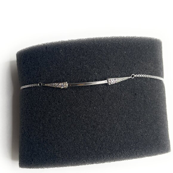 Pave Pully Breast Cancer Awareness Stella & Dot Bracelet - 1562 - Picture 1 of 2